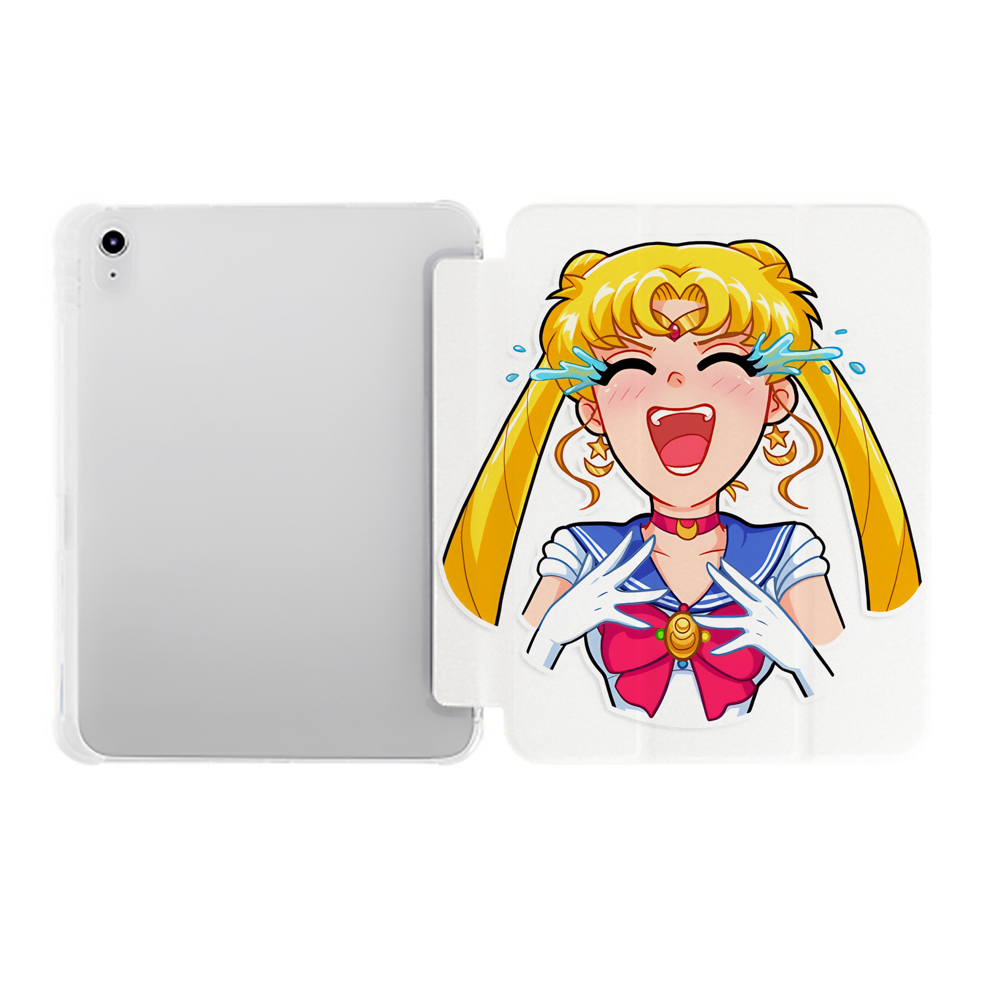 （画像用） 美少女戦士セーラームーン 月野 うさぎ つきの うさぎ Sailor Moon Tsukino Usagi IPad ケース ペン収納付き 三つ折りスタンド PUレザー×シリコン 対応機種9.5/10.5/10.9インチ